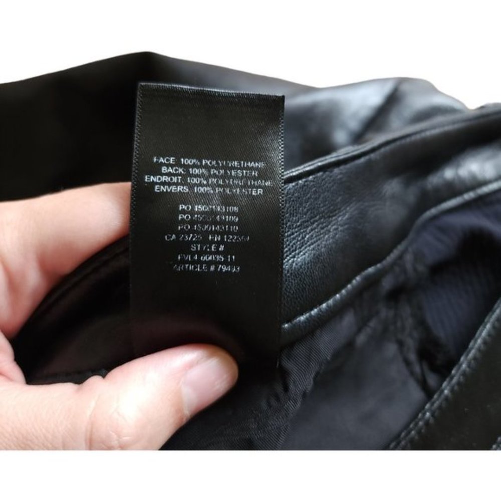 Aritiza Wilfred Melina Cropped vegan leather pant, black - Picture 5 of 10